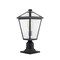 Z-Lite Talbot 1 Light Outdoor Pier Mounted Fixture, Black & Clear Beveled 579PHMR-533PM-BK - alternate 2